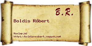 Boldis Róbert névjegykártya