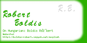 robert boldis business card